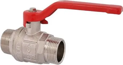 Image de JS KUGELHAHN,VOLLER DURCHG,DN15 AGxAG,1/2",66MM,STAHLGR.ROT,VERN.