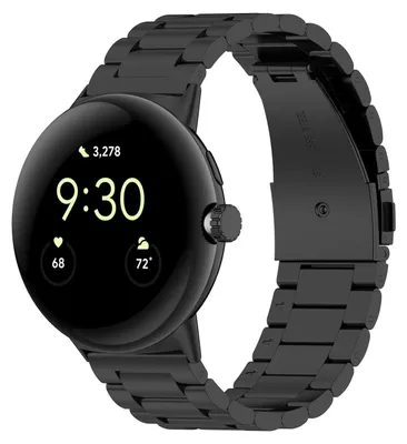 Produktbild von Smartwatch Armband Edelstahl für Google Pixel Watch 4 / 3 / 2 / 1 45mm Schwarz