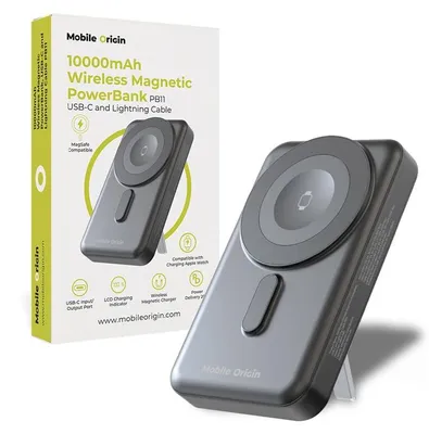 Obrázok produktu pre Mobile Origin MO-WMP-PB11, 10000 mAh, Lítium polymér (lipo), Bezdrôtové nabíjanie, Čierna