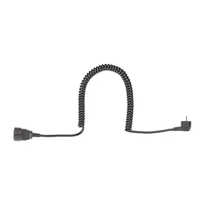 Obrázek produktu pro Schuko spirálový nástavec 2m, černý - Napájecí kabel / prodlužovací kabel 3x1,5mm² 2m 672.180