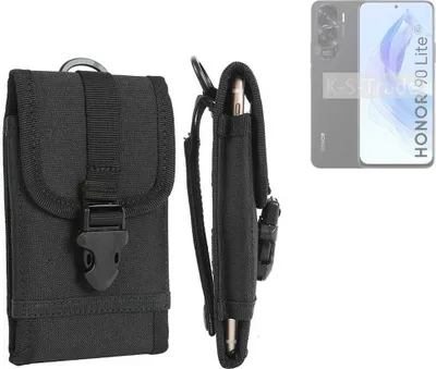 Produktbild von K-S-Trade Holster Handy Hülle kompatibel mit Honor 90 Lite Holster Handytasche Gürtel Tasche Schutz Hülle Robust Outdoor schwarz