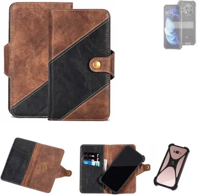 Produktbild von K-S-Trade Handyhülle Schutzhülle Bookstyle Case kompatibel mit Oukitel WP28 Klapphülle Cover Hülle Schutztasche 1x