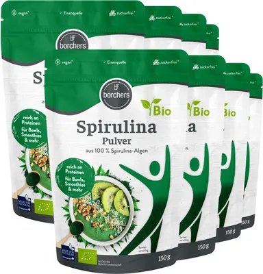 Produktbild von BORCHERS  Spirulina Pulver (8x150g)