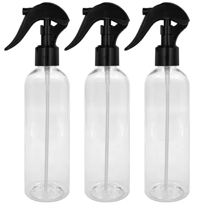 Zdjęcie produktu dla Zestaw 3 przezroczystych butelek z pompką, pojemność 250 ml