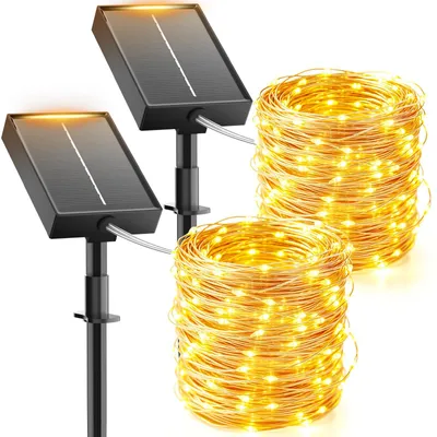 Solar-Lichterkette, 150 LEDs, 8 Modi, für Außen