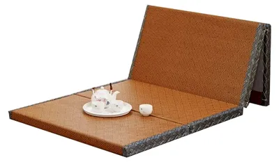 Produktbild von Tatami-Matte aus Japan, faltbarer Futon, braunes Rushgras, geeignet für Meditation, Yoga, Zen-Raum, japanischer Teeraum (150 x 200 cm)
