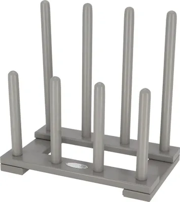 Image de Porte Bottes Gris 8 plots - Bois - 41,5 x 25,8 x H 42,3 cm