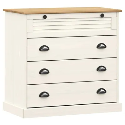 Image de vidaXL Commode VIGO blanc 80x40x76 cm pin massif