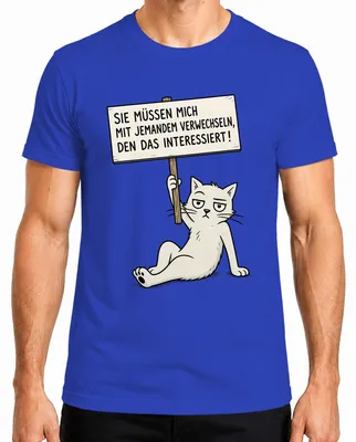Zdjęcie produktu dla "Musisz mnie pomylić z kimś" - koszulka męska, kolor niebieski, rozmiar XXL, z ironicznym nadrukiem