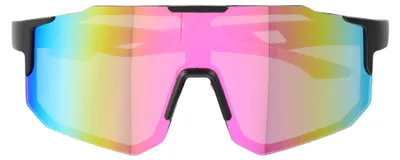 Produktbild von Sonnenbrille "extra Schnell" - Schwarz-Pink / Pink verspiegelt, KI-generiertes Bild