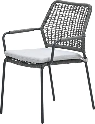 Produktbild von Garden Impressions Swifty Dining Stuhl - carbon black -  grau -  valley sand