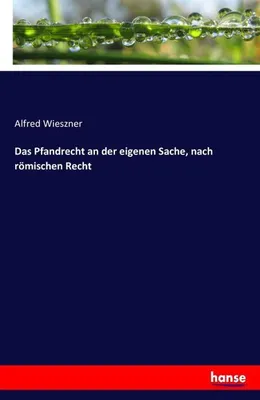 Zdjęcie produktu dla Das Pfandrecht an der eigenen Sache, nach römischen Recht