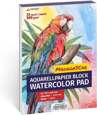 Aquarellpapier A3 300gsm - Professionelles Skizzenbuch mit 35 Blättern für Mixed Media