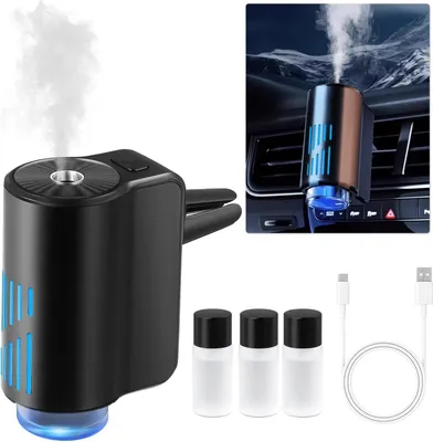 Produktbild von Auto Lufterfrischer - Aroma Diffusor für ätherische Öle - Nicht elektrisch - Mit Duft - Schwarz