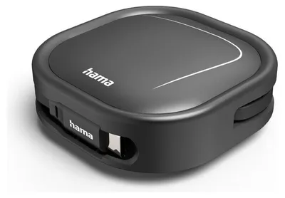 Produktbild von Hama Ladekabel/Datenkabel, ausziehbar, USB-C auf USB-C, USB 2.0, 480 Mbit/s,60W, 1m, Schwarz