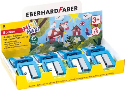 Immagine prodotto di EBERHARD FABER 585108 EBERHARD FABER Spitzer Jumbo MiniMaxi blau