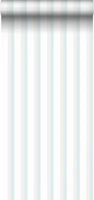 Zdjęcie produktu dla Sanders & Sanders Tapeta paski jasnozielonym,beżowymIbiałym - 640597 - 53 cm x 10 m
