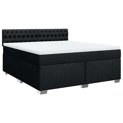 Produktbild von Boxspringbett mit Matratze Schwarz 180x200 cm Stoff