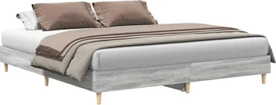 Obrázek produktu pro vidaXL Rám postele bez matrace Grey Sonoma 160x200 cm materiál na bázi dřeva