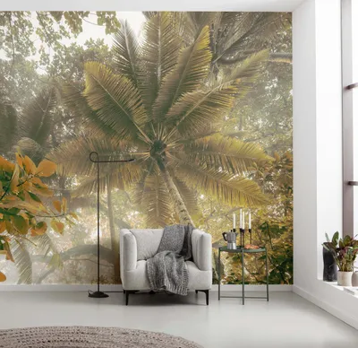 Zdjęcie produktu dla Fototapeta flizelinowa - Panorama palm - Rozmiar 300 x 250 cm