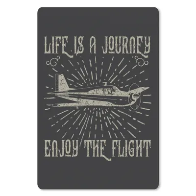Produktbild von MuchoWow® Mauspad Mousepad Vintage - Flugzeug - Schwarz 18x27 cm - Mousepads - Maus Mat - Pad - Mausunterlage