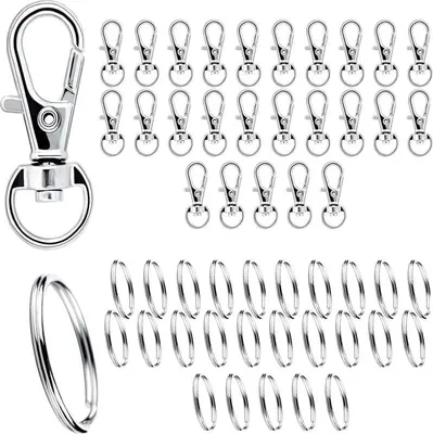 Produktbild von Karabiner Schlüsselanhänger, Karabinerhaken Klein, Karabinerhaken mit Drehgelenk für Bastelarbeiten DIY, Rucksack