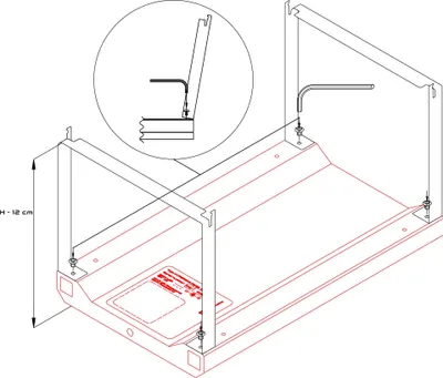 Produktbild von Skylight Hyperbar Aquarium-Kantenhalter für Lampenmontage