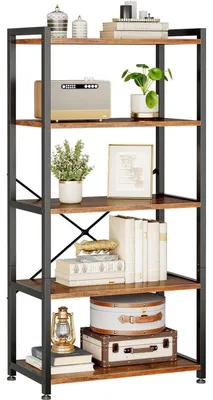 Produktbild von Bücherregal mit 5 Ebenen 20 x 50.8 x 145.5 cm Braun