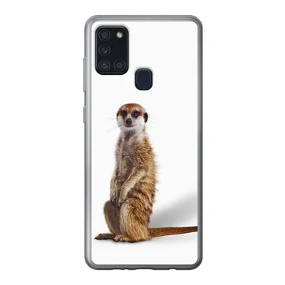 Produktbild von MuchoWow® Handyhülle Schutzhülle Hülle für Samsung Galaxy A21s Erdmännchen - Tiere - Fell Silikon Softcase Handy Hülle - Hartschale