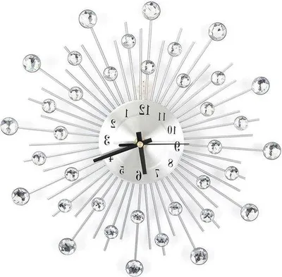 Productafbeelding van Wandklok met diamantversiering - decoratieve wandklok voor woonkamers