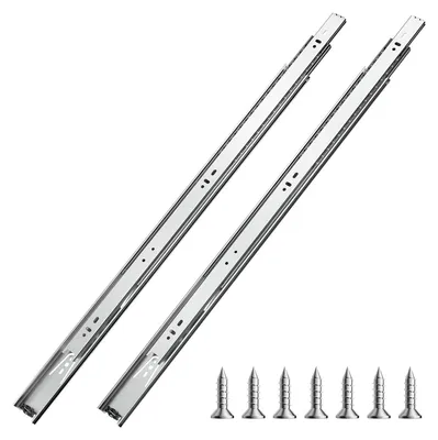 Image de Glissières de tiroir VEVOR, 600 mm, glissières de tiroir de commode robustes à montage latéral, glissières de tiroir pour le remplacement de DIY