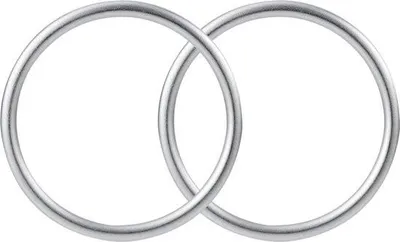 Produktbild von Tragegurtringe aus Aluminium – Tragegurtringe für Kleinkinder und Neugeborene – silber – 2 Stück