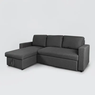 Produktbild von 3-Sitzer-Sofa aus Stoff mit Halbinsel und Stauraum Positis Design