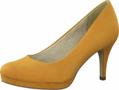 Produktbild von Tamaris 1-22464-24 Damen Pumps Plateau Velouroptik, Größe:38 EU, Farbe:Gelb