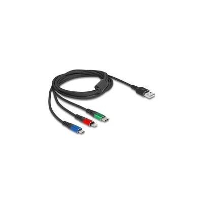 Image de DELOCK Câble de charge USB 3en1 pour Lightning/Micro-USB/USB C 2m