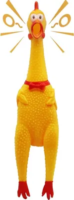 Produktbild von Neuheit,Platz,Squawking,Chicken,Hundespielzeug-,Yellow,Rubber,Squeeze,Quietschendes,und,schreiendes,Huhn,Haustiere,oder,Kinder