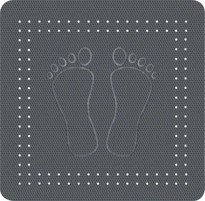 Produktbild von Kleine Wolke Duscheinlage Foot" anthrazit 55x55 cm"
