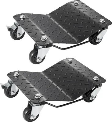 Zdjęcie produktu dla Zestaw Wózków Pod Koła 2szt – Do 3000 kg Stalowe Platformy 30 cm