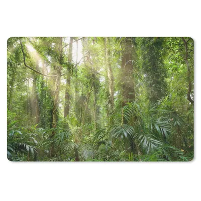 Produktbild von MuchoWow® Schreibtischunterlage Licht im Wald 60x40 cm - XXL Mauspad - Großes Mauspad