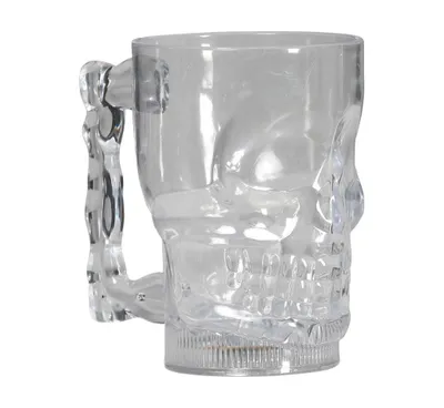 Image de Tasse de fête tête de mort - squelette - Halloween - 10 x 14 cm - 700 ml