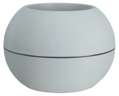 Image de Bac Pot de fleurs Double Parois effet Granit - Boule D 50cm 18L - Ton pierre naturelle - Fabrication Française