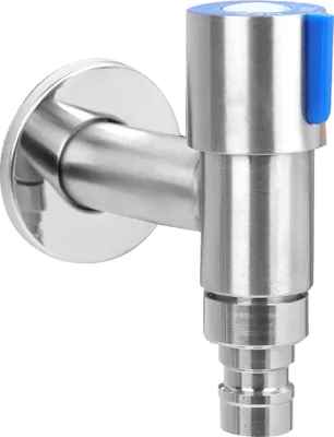 Produktbild von G1/2" Edelstahl Waschküche Badezimmer Waschmaschine Wandmontierter Wasserhahn