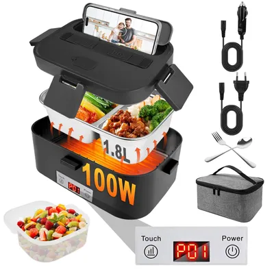 Elektrische Lunchbox 1,8 l, 100 W, 3-in-1, Edelstahl-Heizelement