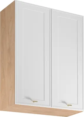 Produktbild von Hängeschrank 80 cm mit 2 Türen Küchenmöbel Küchenschrank, Sorento G80 Weiß/Sonoma Eiche