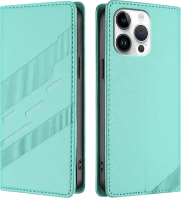 Immagine prodotto di Custodia per iPhone 16 Pro Max, custodia a portafoglio in Finto cuoio con slot per carte e funzione stand Türkis