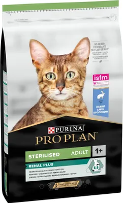 Produktbild von Purina Pro Plan Sterilised OPTIrenal, Adult, Kaninchen, 10 kg, Antioxidantien enthalten