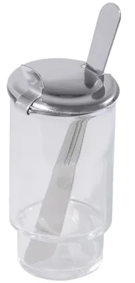 Produktbild von Kelímek, 3dílný, sůl/pepř, hořčice, nerezová ocel 18/0, Ø 13 cm, výška 14,5 cm : Náhradní sklo Varianta: Náhradní sklo