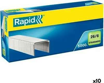 Produktbild von Heftklammern Rapid 26/6 6 mm 5000 Stücke (10 Stück)