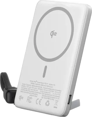 Immagine prodotto di Iniu, Powerbank magnetico Qi2 5000mAh 15W con supporto, bianco