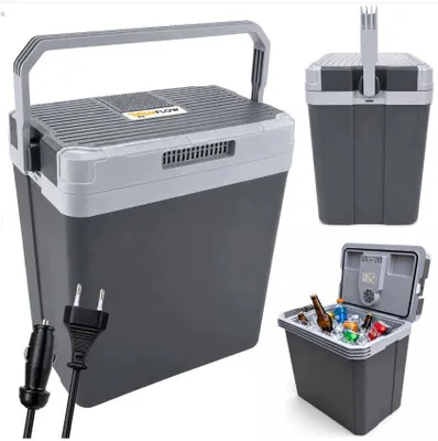 Produktbild von Kühlbox 30 L, Elektrische Thermobox 12 V/24 V & 100–240 V, Kühl- und Warmhaltefunktion, Tragbare Auto Kühlbox